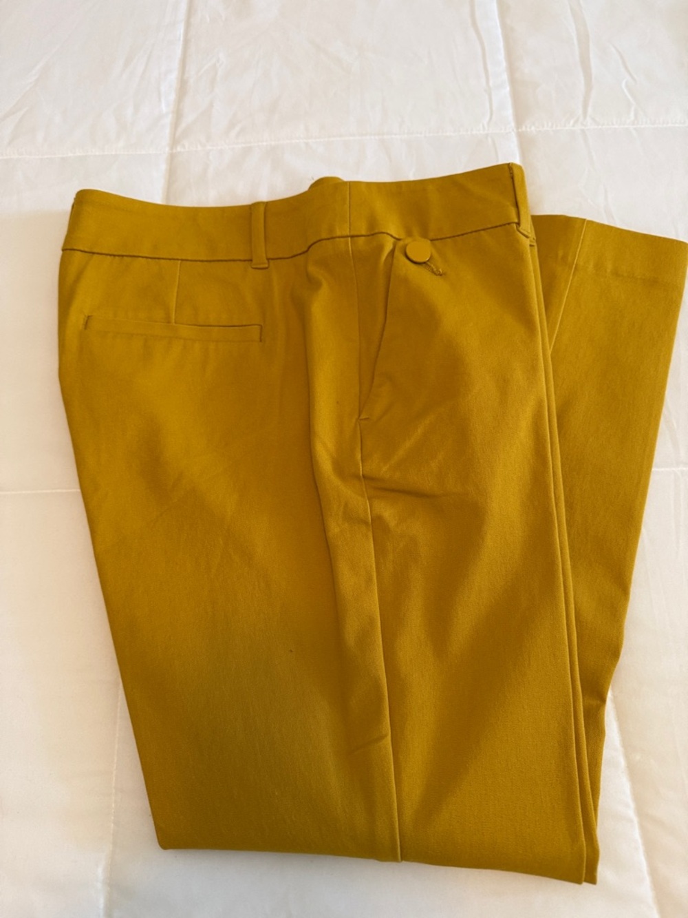 LOFT Mustard Yellow Women's Tailored Ankle Trousers